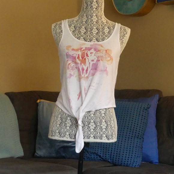 Tie front Cropped Tank Top - PACSUN - Picture 1 of 3